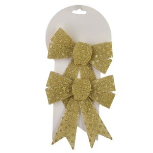 SANTA LILA Arany 2 db-os Karácsonyi Masni Készlet 15x18 cm