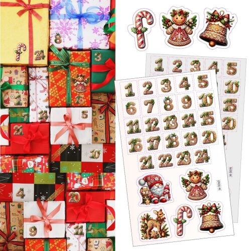 Matrica - Mézi adventi készülődés - átlátszó 29db/lap 143525841