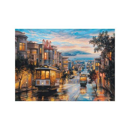 EuroGraphics 1000 db-os puzzle - Cable Car Heaven, San Francisco, Eugene Lushpin (6000-0957) 143531057