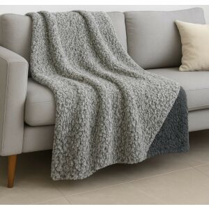 Ágytakaró pléd Boho fröcskölt kétoldalas Sötétszürke 150x200cm 143532760 - Pléd