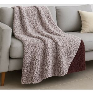 Ágytakaró pléd Boho fröcskölt kétoldalas Padlizsán 200x230cm 143532780 - Pléd