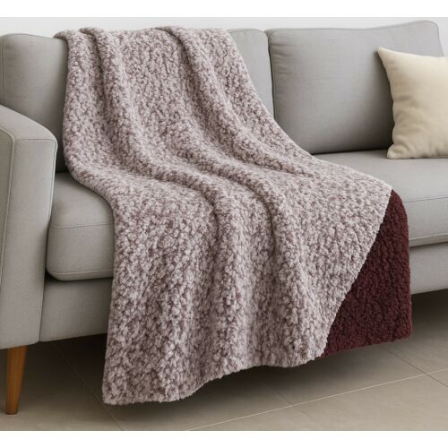 Ágytakaró pléd Boho fröcskölt kétoldalas Padlizsán 200x230cm 143532780