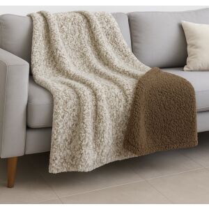 Ágytakaró pléd Boho fröcskölt kétoldalas Bézs 200x230cm 143532824 - Pléd