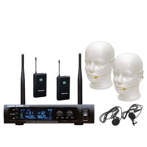 Voice-Kraft LS-970 UHF rádiós mikrofon (2 db Testszínű FEJ + 2 db CSÍPTETŐS mikrofon) 143533908 - Mikrofon