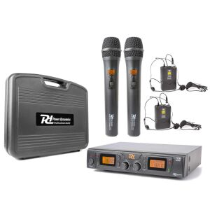 Power Dynamics PD782 UHF rádiós mikrofon (2xKÉZI + 2xFEJ + 2x CSÍPTETŐS mikrofon) 143534146 - Mikrofon