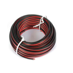 PDConnex RX20-5m Hifi Hangfalkábel Piros-Fekete (2×0,75mm2)-5 méter 143534271 - Hangszóró kábel
