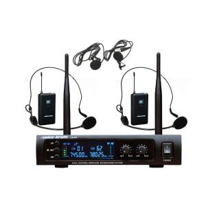 Voice-Kraft LS-970 UHF rádiós mikrofon (2 db FEJ + 2 db CSÍPTETŐS mikrofon) 143534336 - Mikrofon