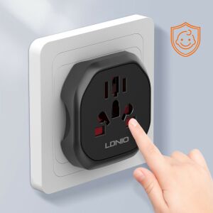 LDNIO Univerzális utazó adapter EU-s aljzatban, gyermekvédelemmel - LDNIO