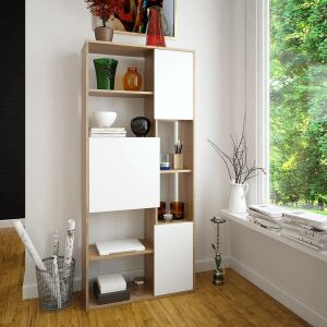 Regálé, tölgyfa sonoma/fehér, ULIMI