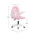 Forgószék, rózsaszín/fehér, ODELIA 143536475