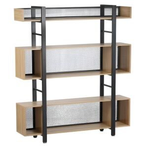 3 polcos polcállvány, tölgy/fekete, KILIS NEW TYP 4 143536474 - Bútor