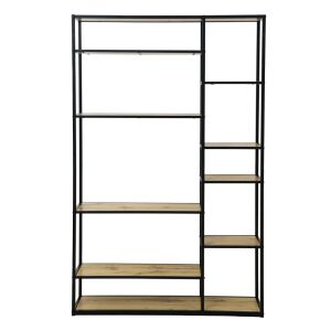 Polcállvány, fekete/tölgy, BILOTE TYP 4 143536564 - Nappali bútor