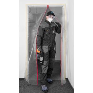 NEO TOOLS Porvédő függöny fólia ajtóra, "I" alakban záródó 49-801 143537044 - Szigetelő fólia