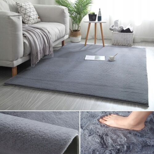 PLÜSCHTEPPICH GRAU WEICH 140 x 200 cm 143541040