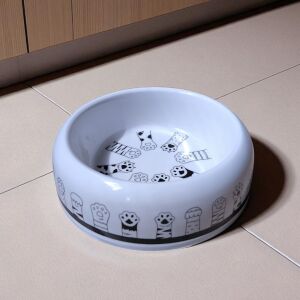 Macska etető tál 18 cm-es, 400 ml ─ Cica tappancs mintával