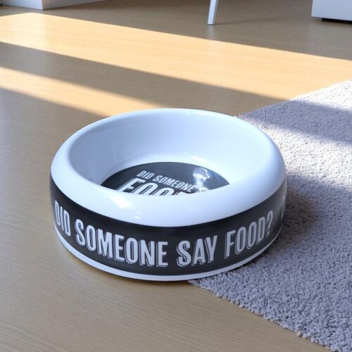 Kutya etető tál 18 cm-es, 400 ml ─ Did someone say food? Felirattal 143548864