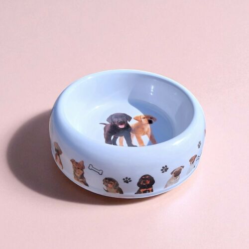 Kutya etetőtál kölyökkutya mintával, 18 cm, 400 ml