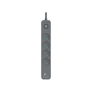 Tracer TRALIS47555 Power Line+, 1.5 m, 4 aljzat, 1 x USB A, 1 x USB C, PD 20 W, Max. 3680 W, Grafit, Túlfeszültségvédő Elosztó 143555311 - Tracer