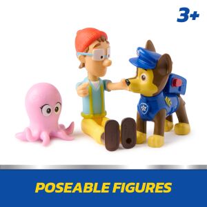 PAW Patrol Chase, Cap'n Turbot és polip mozgatható figurák - Spin Master