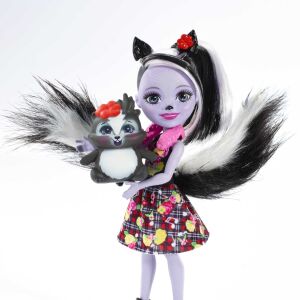 Mattel Enchantimals Mini Doll - Sage Skunk & Cape 143555610 - Mattel