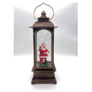Коледен фенер със светещи лампички, LED с ефект на снеговалеж 143556405 - Коледна украса