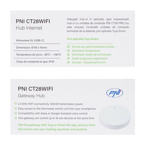 PNI CT28WIFI Internet Hub za PNI CT28 upravljački modul s 8 zona podnog grijanja 143559240