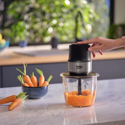 Mini rozdrabniacz Beko CHG81442BX, 1l, 400W, 2 stopnie, 2 noże ze stali nierdzewnej z dodatkiem Sticky Pad Blue 143559285