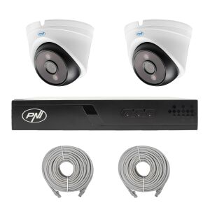NVR POE PNI House IP710J Videoüberwachungspaket, 2 PNI IP808J 8MP Kameras und 2 UTP CAT6 Kabel 20 Meter im Lieferumfang enthalten 143559768 - PNI
