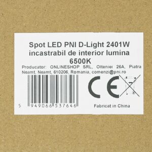 LED spot PNI D-Light 2401W, ugradbeni, 24W, 6500K, 295mm, unutarnji, bijeli 143559784 - Ugradbena lampa