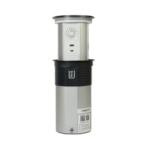 Intelligente Steckdose PNI SmartHome WP300 WiFi, im Boden eingelassen, 3 x Schuko, 1 x USB-A, 1 x USB-C, IP65, grau 143560022