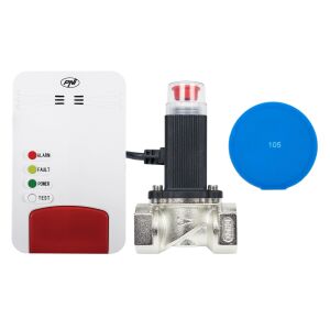 Paket Smart-Gassensor-Kit und PNI Safe House Smart Gas 300-Magnetventil, WLAN, akustischer Alarm, Tuya Smart-Mobilanwendung mit Klebepad Blau im Lieferumfang enthalten 143559976 - Gasdruckregler