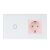 Rama dubla din sticla PNI SH611 pentru intrerupator si priza, alb 143560115