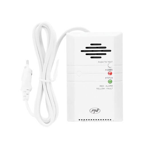 Zestaw PNI Safe House 400 czujnik gazu i zawór elektromagnetyczny 3/4 cala, alarm dźwiękowy i świetlny, 85 dB, wykrywa gaz ziemny, metan (CH4) 143560633