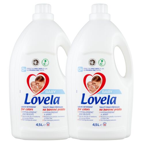 Lovela Baby Hipoalergiczny płyn do prania ubranek kolorowych 2x4,5L - 100 prań