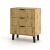 KOMODA SCANDI 3S SLIM 3 SZUFLADY RYFLOWANE FRONTY DĄB ARTISAN 143565099