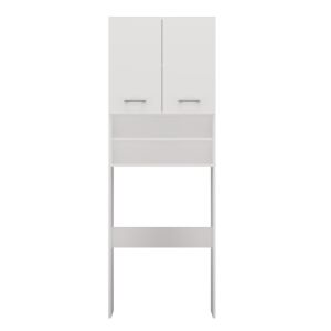 Biała szafka łazienkowa POLA DK nad pralkę, widok z przodu - Szafka łazienkowa