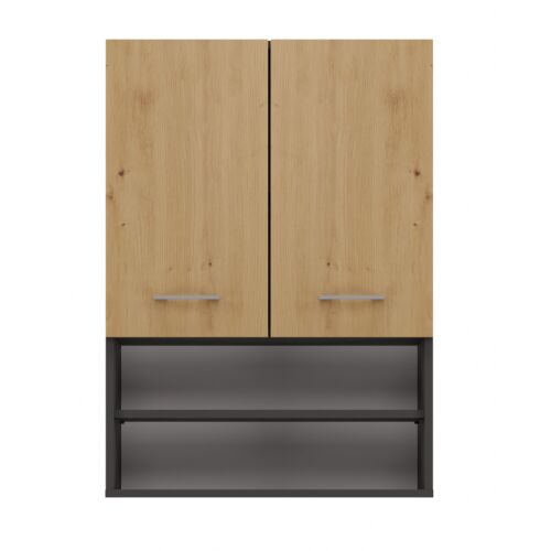 BADEZIMMER-OBERSCHRANK POLA MINI DK - ANTHRAZIT EICHE ARTISAN 143565207