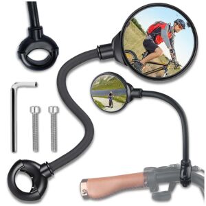 Rugalmas kerek kerékpáros visszapillantó tükör 1db a biztonságos vezetésért