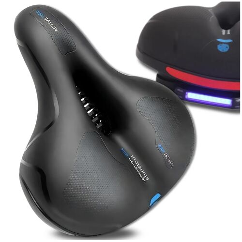 Kényelmes vízálló kerékpárnyereg rugalmas lengéscsillapító technológiával