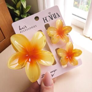 Ombre Flower hajcsat készlet 3 az 1-ben XL és 2 Mini Clips SP421