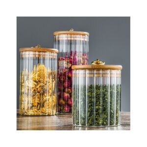 Cukortál bambusz fedelű, hornyolt edény S-es méretű, 550 ml, 1 db SZK167