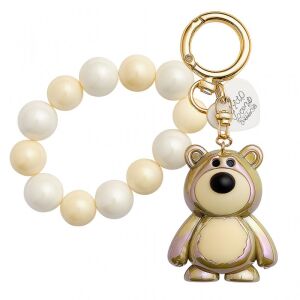 Pearl Bear krémszínű kulcstartó gyöngyökkel BRL366K - stílusos kiegészítő mindenki számára