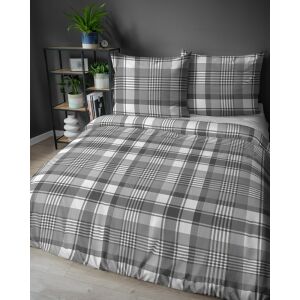 Pamut ágynemű 220x200 szürke grafit fehér kocka 5246 A Pamut 48