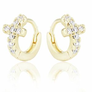 Aranyozott sebészeti acél fülbevaló KST2279 - Elegáns ékszer bármilyen alkalomra