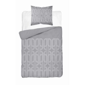 Flanel ágynemű 140x200 szürke geometrikus egy párnahuzattal 4941 A Flanel 2024