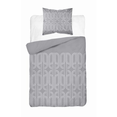 Flanel ágynemű 140x200 szürke geometrikus egy párnahuzattal 4941 A Flanel 2024 143567848