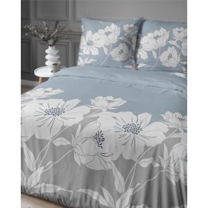 Flanel ágynemű 220x200 kék virág 4948 A Flanel 2024