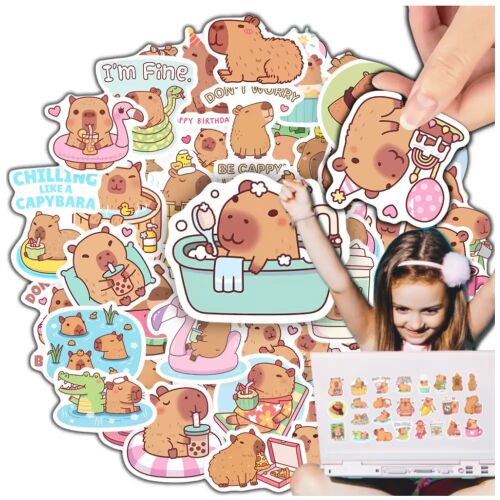 Színes motivációs matricák Kapibara 50 db gyerekeknek 143569009