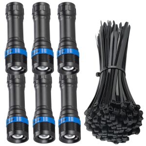 6 db LED-es zseblámpa készlet 100 rugalmas szalaggal a sokoldalú használathoz