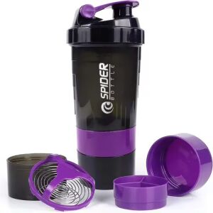 Sport shaker 500 ml Twist Off tetővel és szűrővel fehérjeitalokhoz BD55FIO